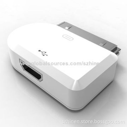 30-pin Dock Connector to Micro USB Adapter, OEM Orders Welcomed